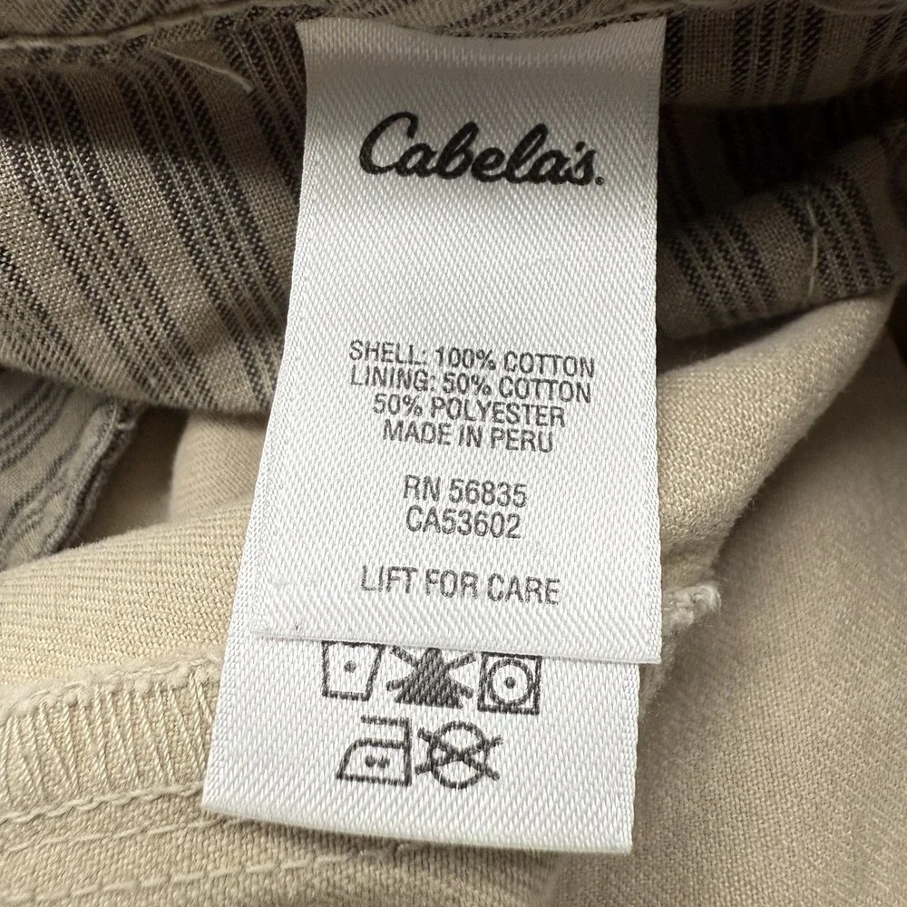 Cabela's Chino Pants Mens 40 x 32 Khaki Tan Cotton Canvas Outdoor Workwear - Picture 8 of 9